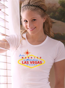 just married las vegas t shirt