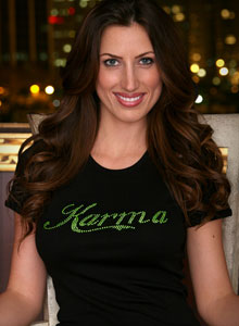 rhinestone karma t-shirt