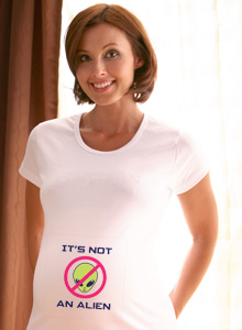 maternity not an alien t-shirt