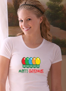 merry christmas lights t-shirt