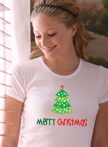christmas tree star t-shirt
