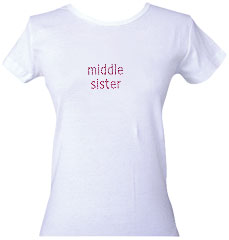personalized middle sister t shirt