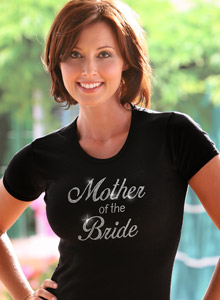 sparkling mother of the bride t-shirt