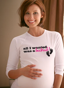 all i wanted was a backrub maternity t-shirt