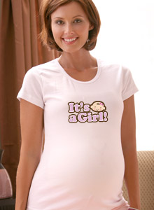 its a girl maternity t-shirt