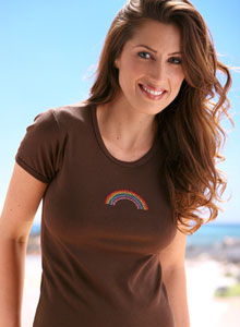 rhinestone rainbow t shirt