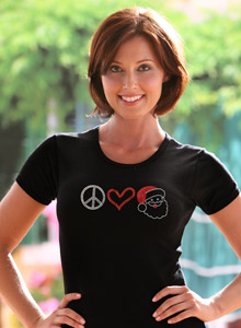 peace love santa t shirt