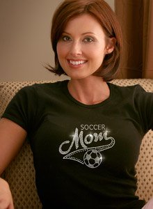 varsity rhinestone soccer mom t shirt