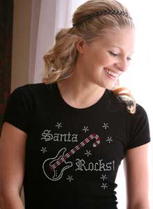 santa rocks t shirt