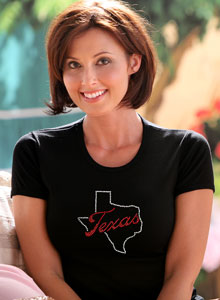 rhinestone texas t-shirt