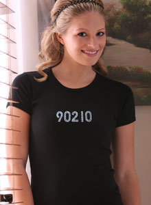 rhinestone zip code t shirt