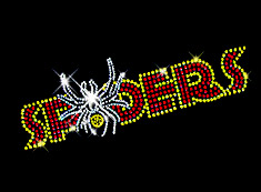 spiders rhinestone iron on transfer