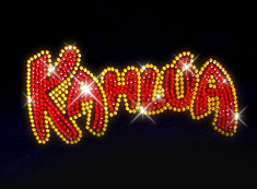 kahlua iron on rhinestone custom transfer