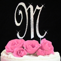 letter M wedding cake topper