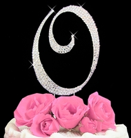 letter O wedding cake topper