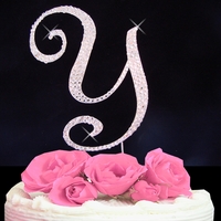 letter Y wedding cake topper