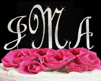 monogram cake topper